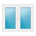 Zweiflügeliges Fenster 120x105 cm Weiß