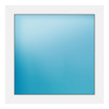 Festverglasung 88x88 cm Weiß