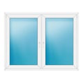 Zweiflügeliges Fenster 172x134 cm Weiß