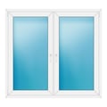 Zweiflügeliges Fenster 158x146 cm Weiß