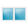 Zweiflügeliges Fenster 228x132 cm Weiß