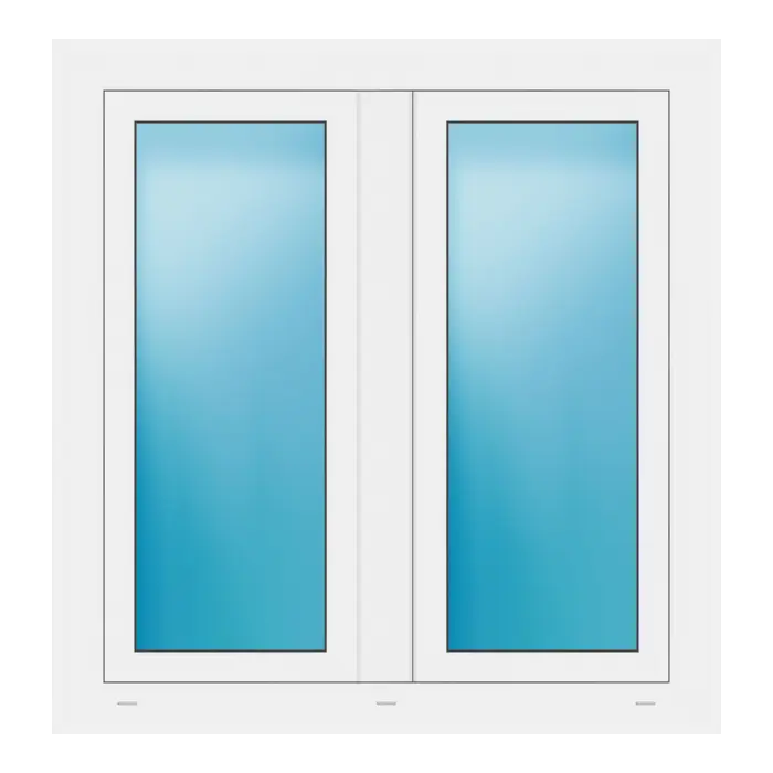 Zweiflügeliges Fenster 102x106 cm Weiß